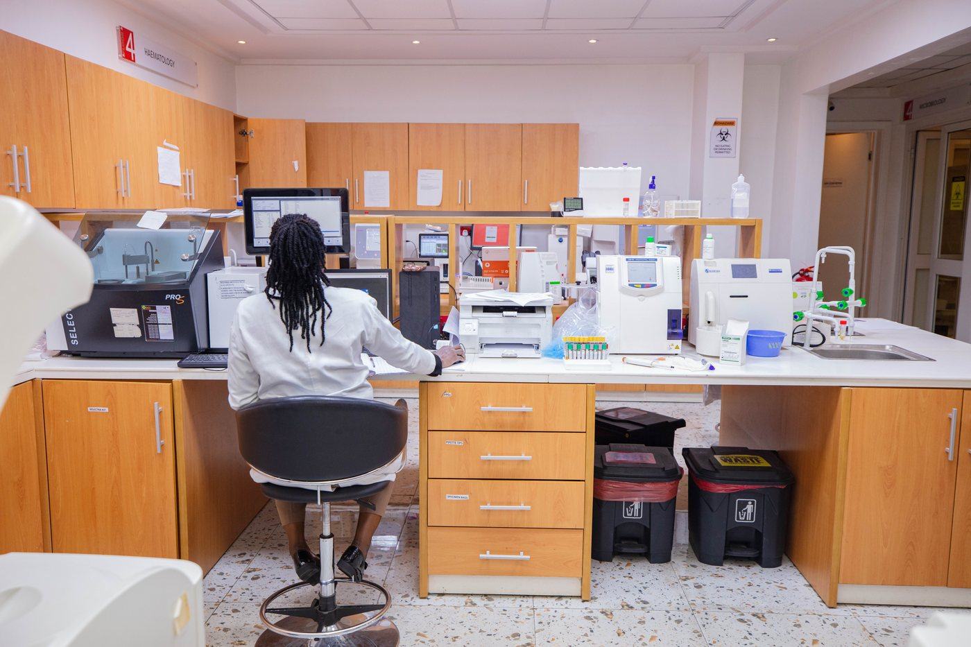 Hospital laboratory monitored under the Bank of Industry healthcare facility